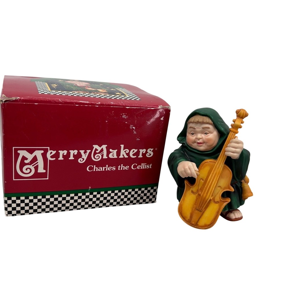 Dept 56 Merrymakers Charles the Cellist Monk Figurine Christmas
